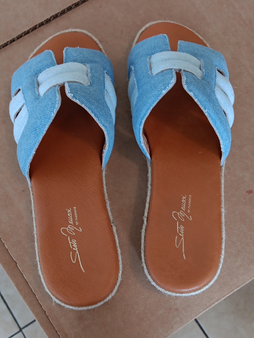Sarto by Franco Sarto Sky Blue Slip-On Mules
